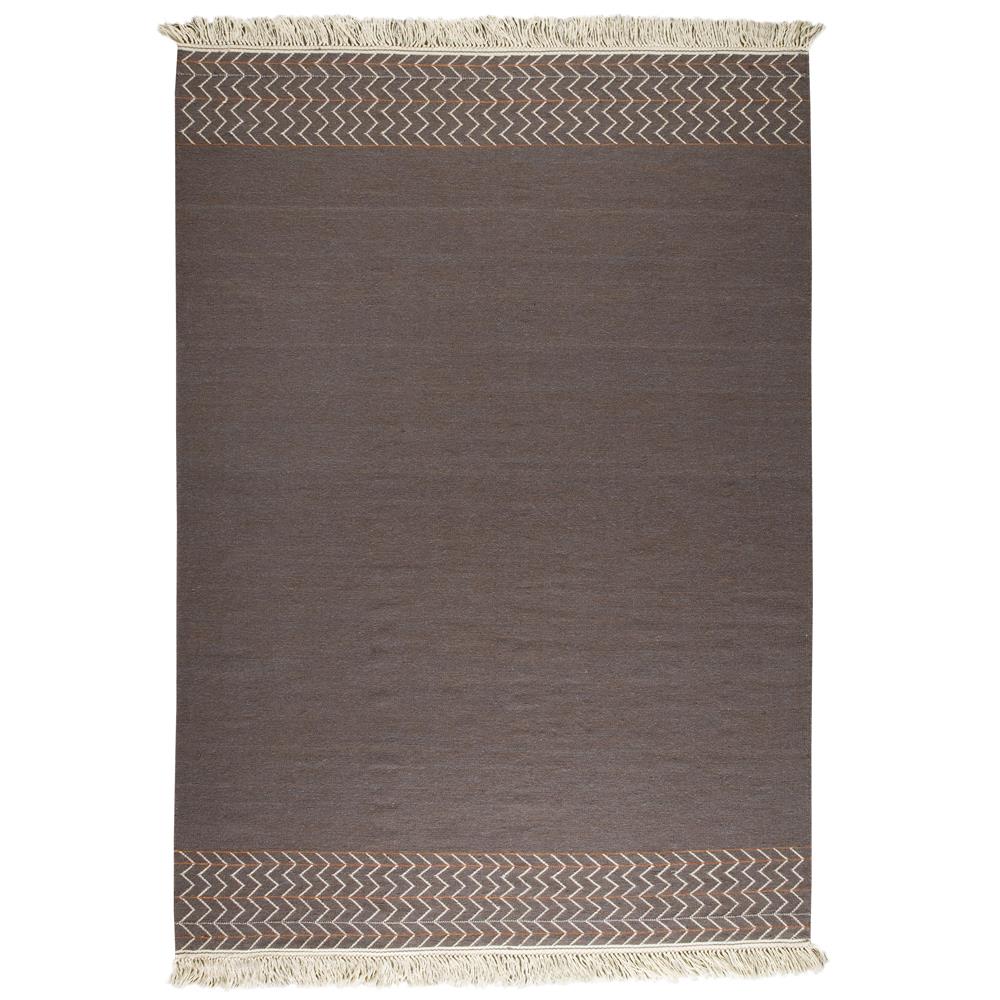 MAT The Basics MTBVALBRO066099 Hand Woven Kelim in pure new wool Rug in Brown
